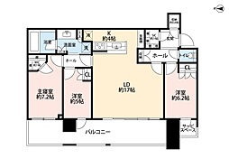 スカイズタワー&ガーデン 3LDKの間取図画像