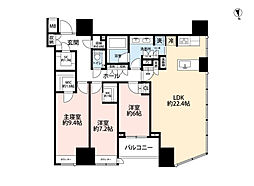 パークコート ザ・三番町ハウス 3SLDKの間取図画像