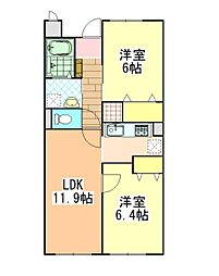 間取図画像 2LDK