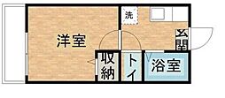 サンコーポオオタ 1Kの間取図画像