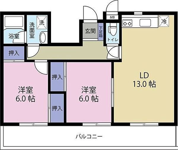 ロイヤルマンションII 202｜静岡県磐田市見付(賃貸マンション2LDK・2階・59.48㎡)の写真 その2