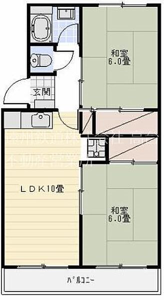 中村マンション 305｜静岡県浜松市中央区和合町(賃貸マンション2LDK・2階・46.28㎡)の写真 その2