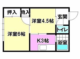 リバーサイドW 5 ｜ 静岡県浜松市中央区葵西４丁目13-8（賃貸アパート2K・2階・30.34㎡） その2