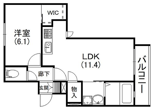 アンスリウム 103｜静岡県浜松市中央区八幡町(賃貸マンション1LDK・1階・42.27㎡)の写真 その2