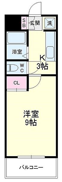 初生マンション 402｜静岡県浜松市中央区初生町(賃貸マンション1K・4階・25.92㎡)の写真 その2