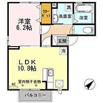 オー・ピュール 102 ｜ 静岡県浜松市中央区三方原町1805-3（賃貸アパート1LDK・1階・43.44㎡） その2