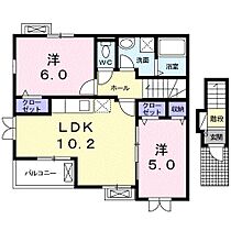 ドミール・セン　C 201 ｜ 静岡県磐田市千手堂920番地3（賃貸アパート2LDK・2階・53.18㎡） その2