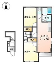 ミルキーベル  ｜ 静岡県袋井市春岡（賃貸アパート2LDK・2階・53.78㎡） その2