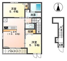 GraziaII（グレイシア　ツー）  ｜ 静岡県浜松市中央区海老塚２丁目（賃貸アパート2LDK・2階・54.58㎡） その2