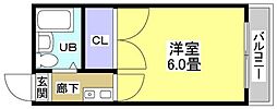 すばる城北 1Kの間取図画像