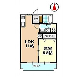 間取図画像 1LDK