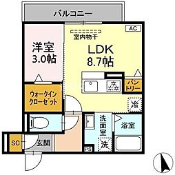 T-Success 1LDKの間取図画像