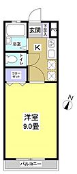 イーグルハイツ 1Kの間取図画像