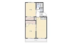 中村マンション 2LDKの間取図画像