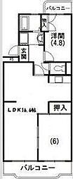 マンションフォーリア 2LDKの間取図画像