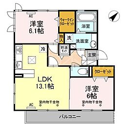 ドルチェヴィータ 2LDKの間取図画像