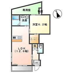 リヴェール 1LDKの間取図画像