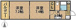 モンレーヴ葵東 1Kの間取図画像