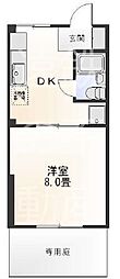 コーポトゥエルヴ 1DKの間取図画像