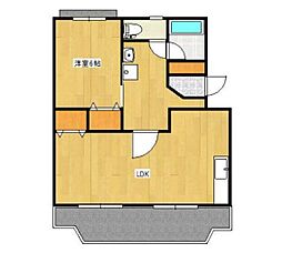K.Tハイツ 1LDKの間取図画像