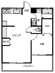 コーポ住吉 1LDKの間取図画像