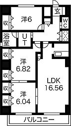 TRIBUTE 3LDKの間取図画像