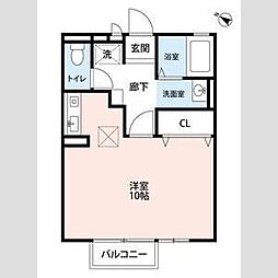 メゾン・ド・ベガ ワンルームの間取図画像