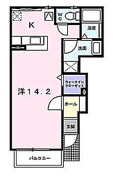 リバーサイドブリーズ 1Kの間取図画像