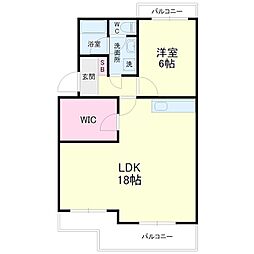 スカイシャトー城山1 1SLDKの間取図画像