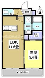 ストークヒルズ浜北 1LDKの間取図画像