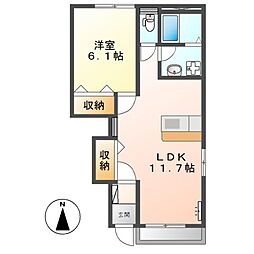 ガイア 1LDKの間取図画像