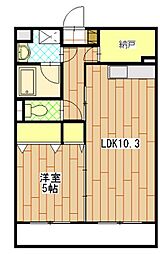 ラメゾンプルニエ 1LDKの間取図画像