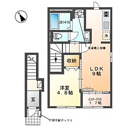 NEOリバティ 1LDKの間取図画像