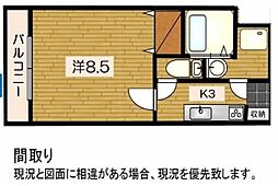 be-full1 1Kの間取図画像