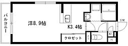 グランストーク初生 1Kの間取図画像