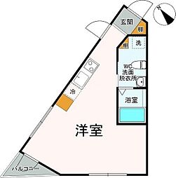 ARCO15 ワンルームの間取図画像
