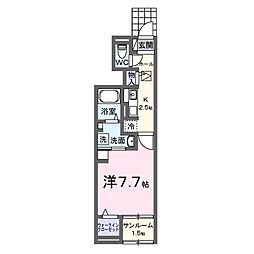 ベル オーブVII 1Kの間取図画像