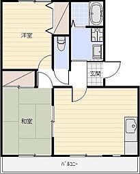 グランドクルー 2LDKの間取図画像