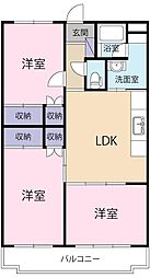 プラザオーキッド 3LDKの間取図画像