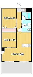 アソルティ伝馬町 2LDKの間取図画像