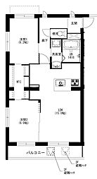 エクシード三方原I(南棟) 2LDKの間取図画像