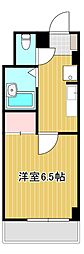 ホリホックイン元浜 1Kの間取図画像