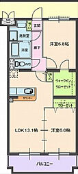 エレガントストーク 2LDKの間取図画像