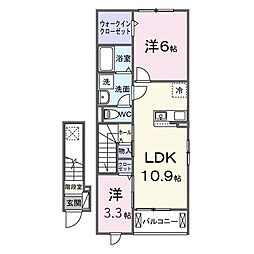 リバティードリームハルI 2LDKの間取図画像