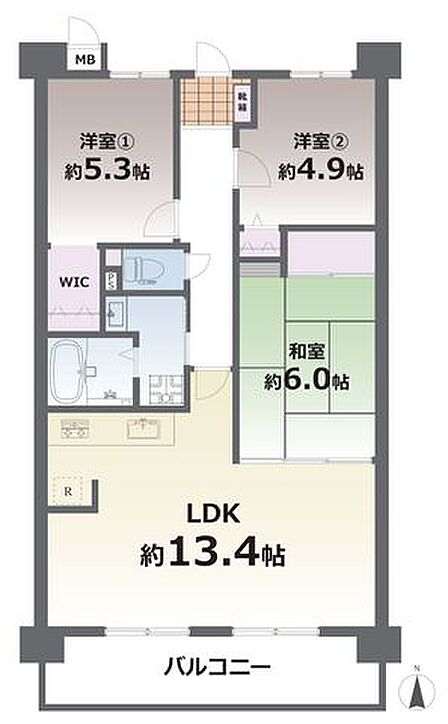 3LDK 間取り