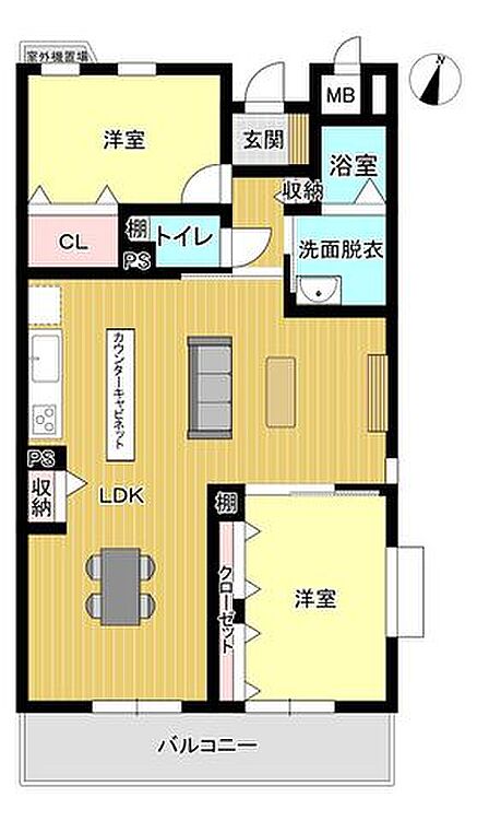 【2LDK×ホテルライクな室内】全居室収納有り♪