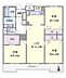 間取り：３LDK+WIC　専有面積８９．３５平米南向き