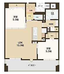 間取図画像 2LDK