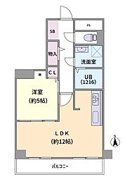 天満橋ガーデンハイツ 1LDKの間取図画像