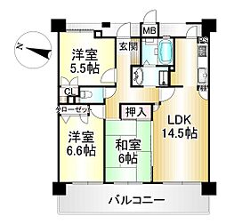 スターランド矢野駅前 3LDKの間取り